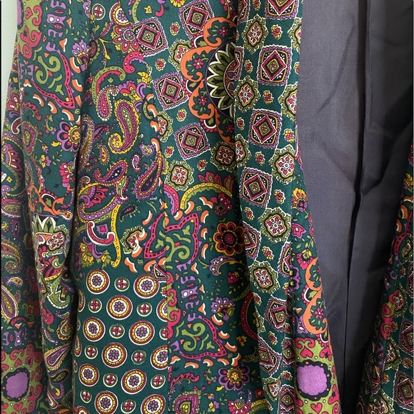 Vintage Susan Bristol Paisley and Floral Print low V-neck Blazer size 12 - Picture 3 of 8